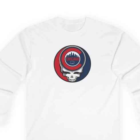 Grateful Dead - Chicago Cubs Grateful Dead Long Sleeve Tee - MLB - StealieShop